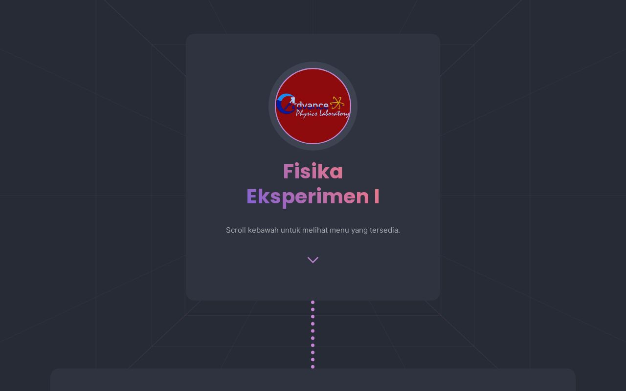 Fisika Eksperimen I